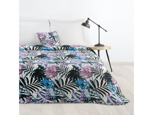 Prehoz na posteľ - Malibu s motívom exotických rastlín 200 x 220 cm